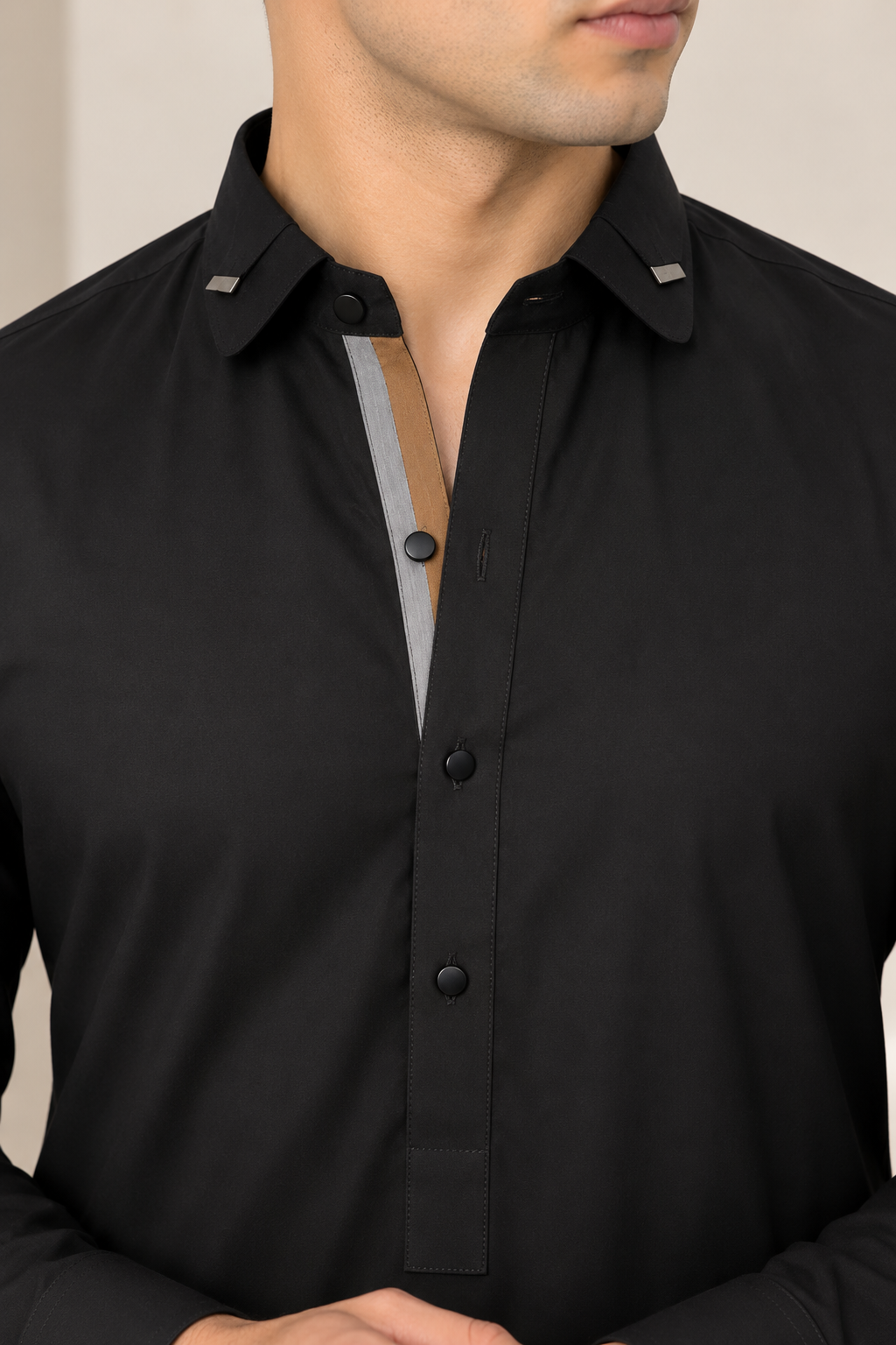 Wash & Wear Shalwar kameez ( King Jet Black )
