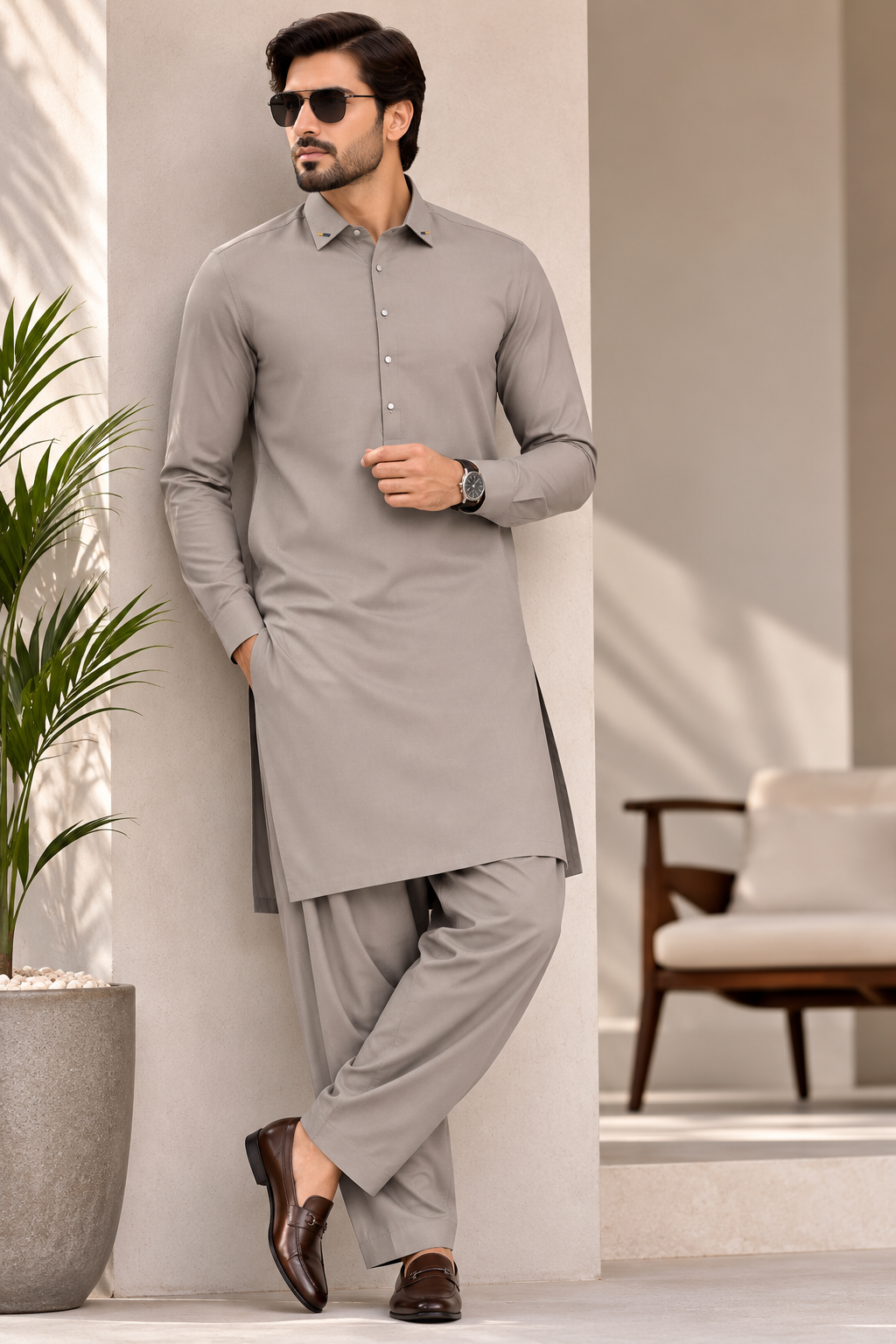 Wash & Wear Shalwar Kameez ( Velour )